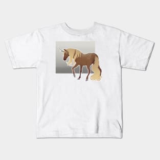 Brown unicorn Kids T-Shirt